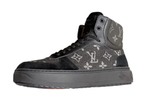 LV Shoes - Black Monogram High