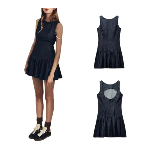 Zara Dress - Navy Drop-Waist Mini II