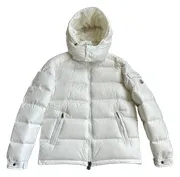 Moncler Down Jacket - White Glossy Hooded