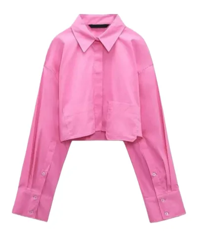 Zara Shirt - Hot Pink Cropped