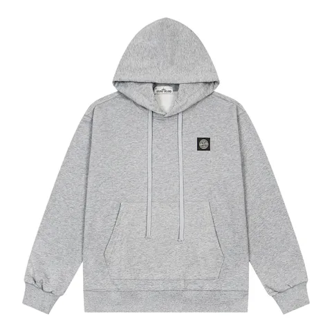 Stone Island Hoodie - Grey Patch Hoodie