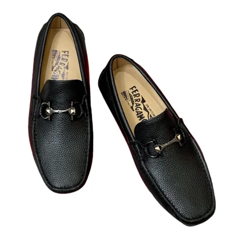 Ferragamo Shoes - Black Gancini Loafer