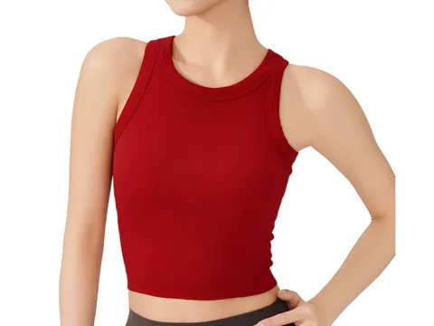 Alo Vest - Red Crop Tank