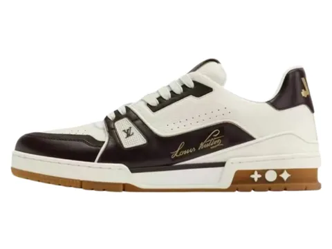 LV Trainer - Brown & White Trainer