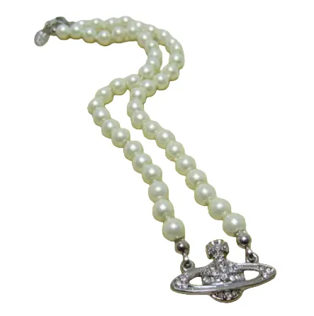 Vivienne Westwood Necklace - Silver Orb Pearl