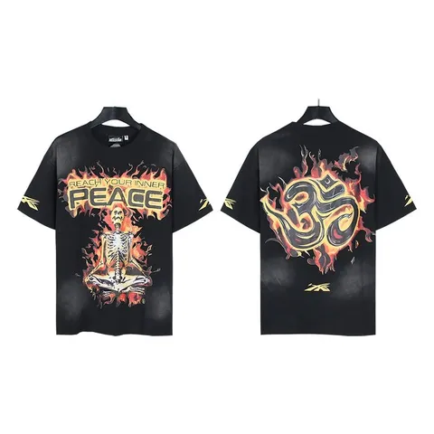 Hellstar Tee - Black Peace Print