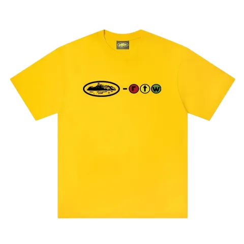 Corteiz Tee - Yellow Logo Print