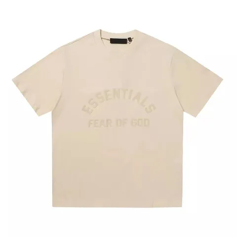 Essentials Tee - Cream Tonal Logo