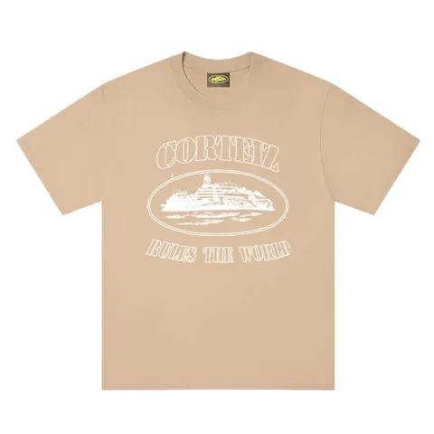 Corteiz Tee - Tan White Alcatraz