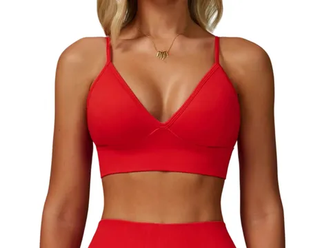 Alo Vest - Red V-Neck Bra