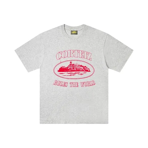Corteiz Tee - Grey Red Alcatraz