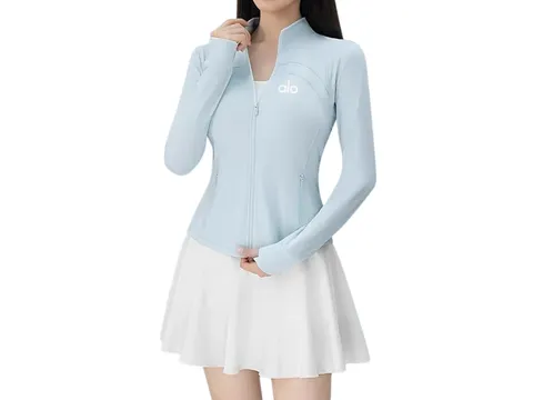 Alo Hoodie - Sky Blue Half-Zip