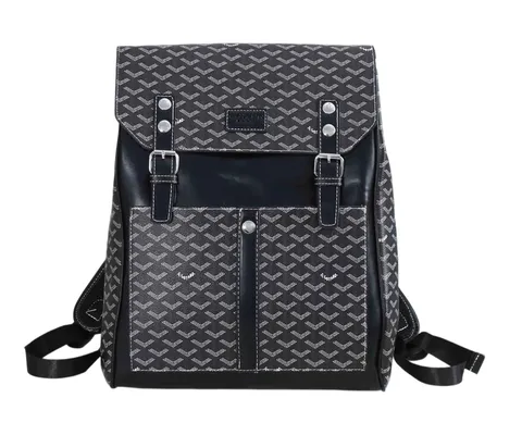 Goyard Bag - Black Flap Backpack