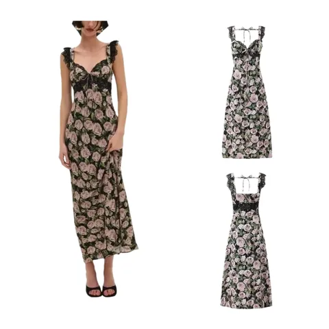 Zara Dress - Floral Corset Maxi