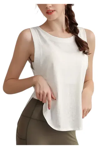 Alo Vest - White Muscle Tank, Pilates