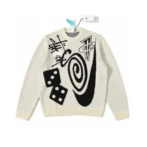 Stussy Sweater - Cream Dice Knit
