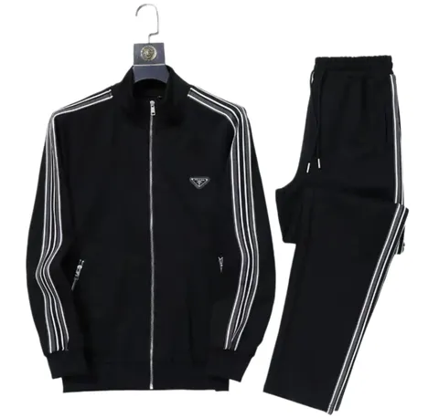 Prada Set - Black Stripe Track Set