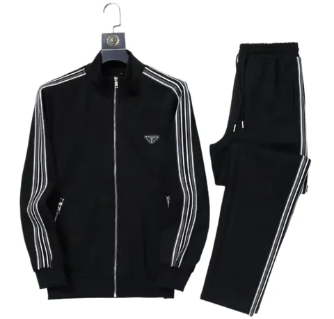 Prada Set - Black Stripe Track Set