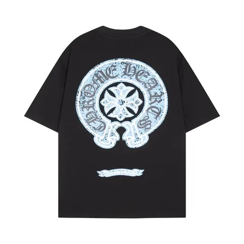 Chrome Hearts Tee - Black Blue Horseshoe