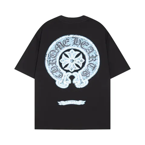 Chrome Hearts Tee - Black Blue Horseshoe