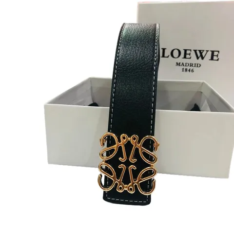 Loewe Belt - Black Gold Anagram