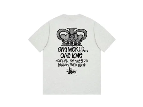Stussy Tee - Grey One World One Love