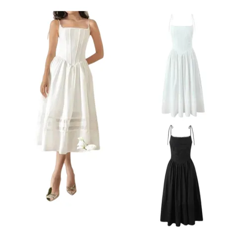 Zara Dress - Corset Midi Multi-Colour