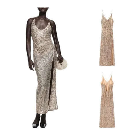 Zara Dress - Sequin Slip Maxi