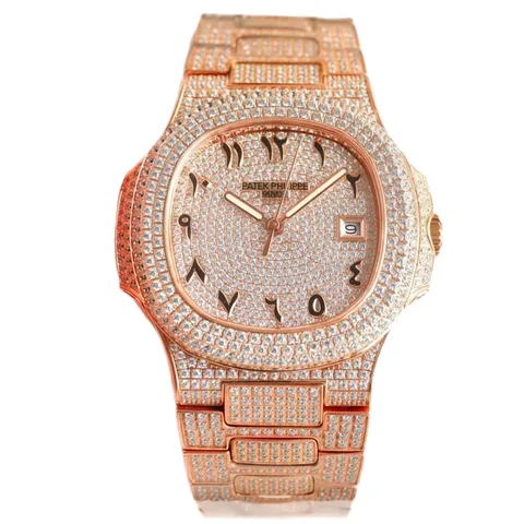 Patek Philippe [Nautilus] - Iced Rose Gold Arabic