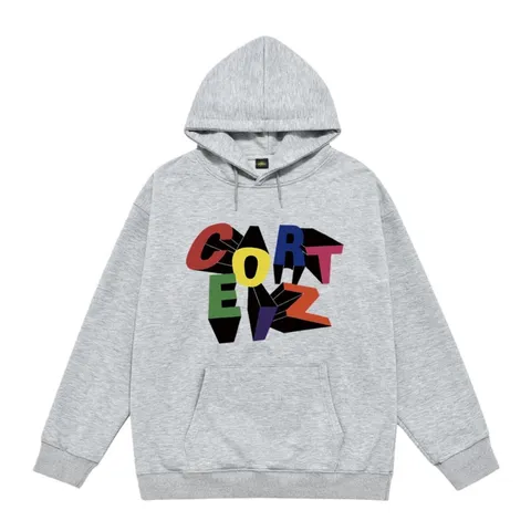 Corteiz Hoodie - Grey Block Letters