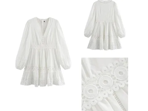 Zara Dress - White Lace Mini