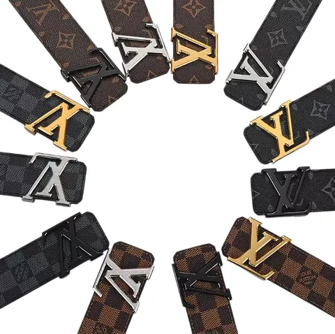 LV Belt - LV Buckle Multi-Colour, Leather