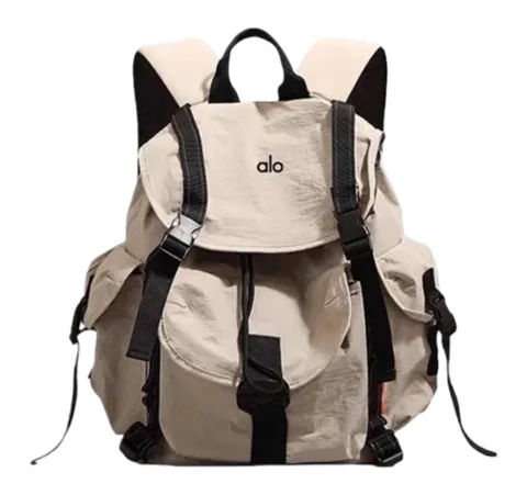 Alo Bag - Beige Drawstring Backpack