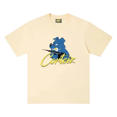 Corteiz Tee - Cream Blue Mascot