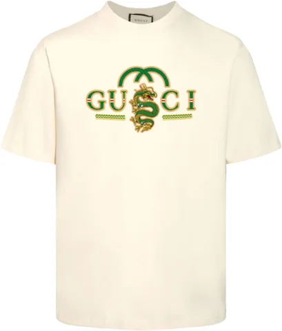 Gucci Tee - Cream Snake Logo