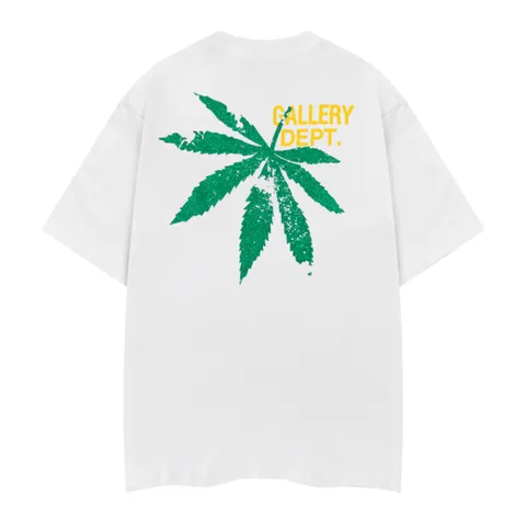 Gallery Dept Tee - White Leaf Print