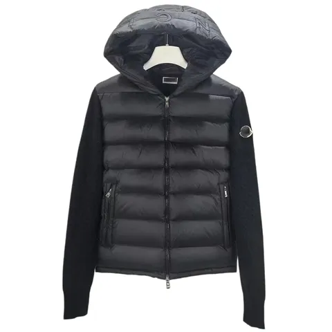 Moncler Down Jacket - Charcoal Knit Hybrid