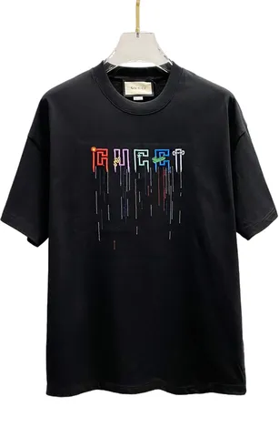 Gucci Tee - Black Drip Logo