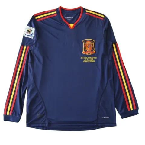 2010 UEFA Spain away Long sleeved retro Fan version