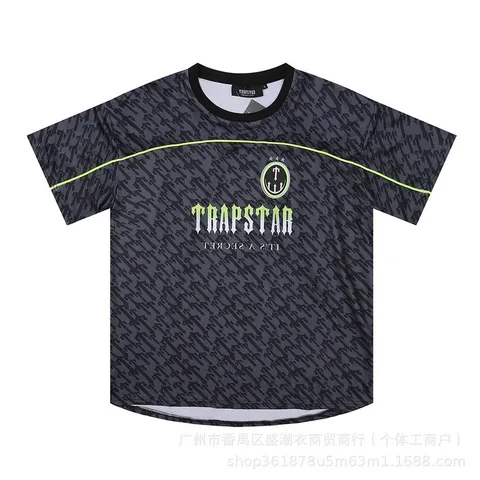 Trapstar Tee - Black Green Football Tee