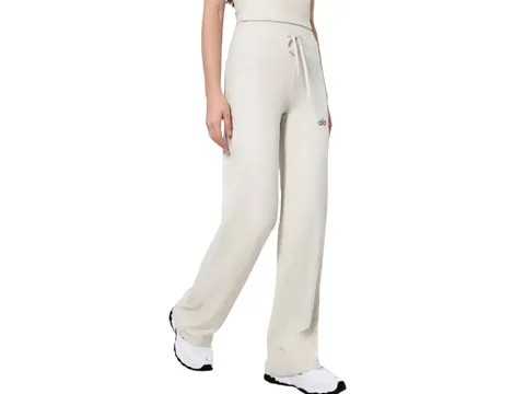 Alo Pants - Cream Wide-Leg, High-Waist