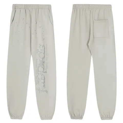 Sp5der Pants - Cream Tonal Sweatpants