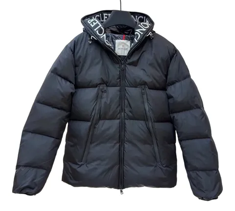 Moncler Down Jacket - Navy Logo Hood, Hooded II