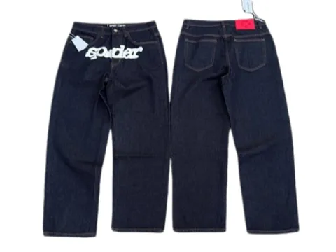 Sp5der Jeans - Dark Denim Logo