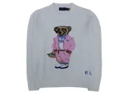 Ralph Lauren Polo Bear - White Pink Bear Knit