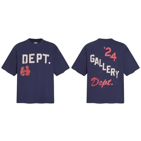 Gallery Dept Tee - Navy Boxing Print