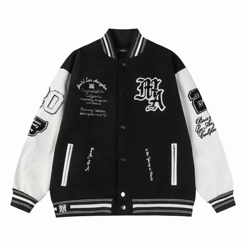 Amiri Jacket - Black & White Varsity
