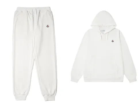 Moncler Set - White Hoodie Set