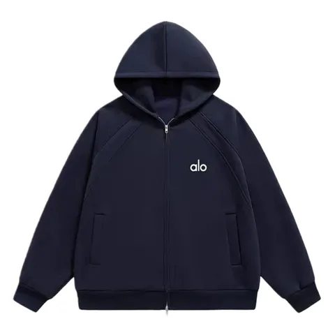 Alo Hoodie - Navy Zip Hoodie