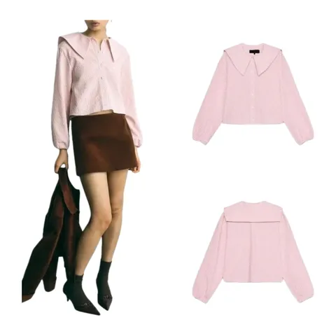 Zara Shirt - Pink Sailor Collar